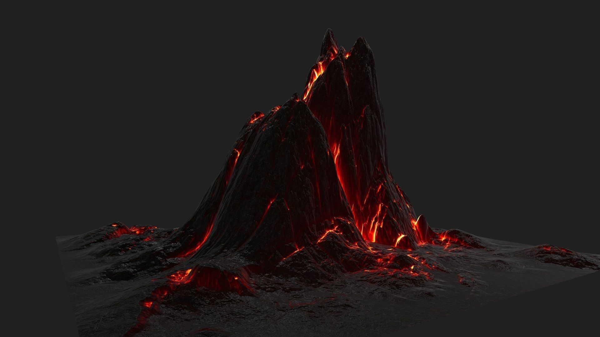Lava Rock Low-poly 3D model_7