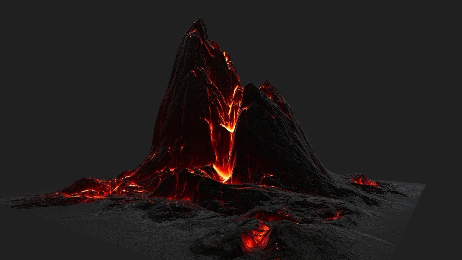 Lava Rock Low-poly 3D model_6