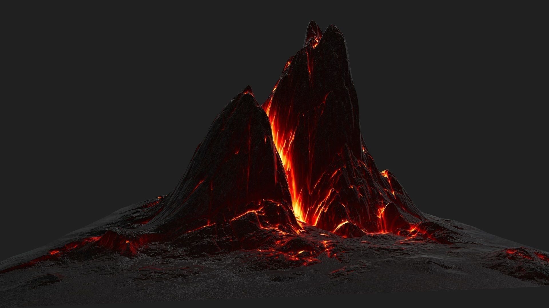 Lava Rock Low-poly 3D model_4
