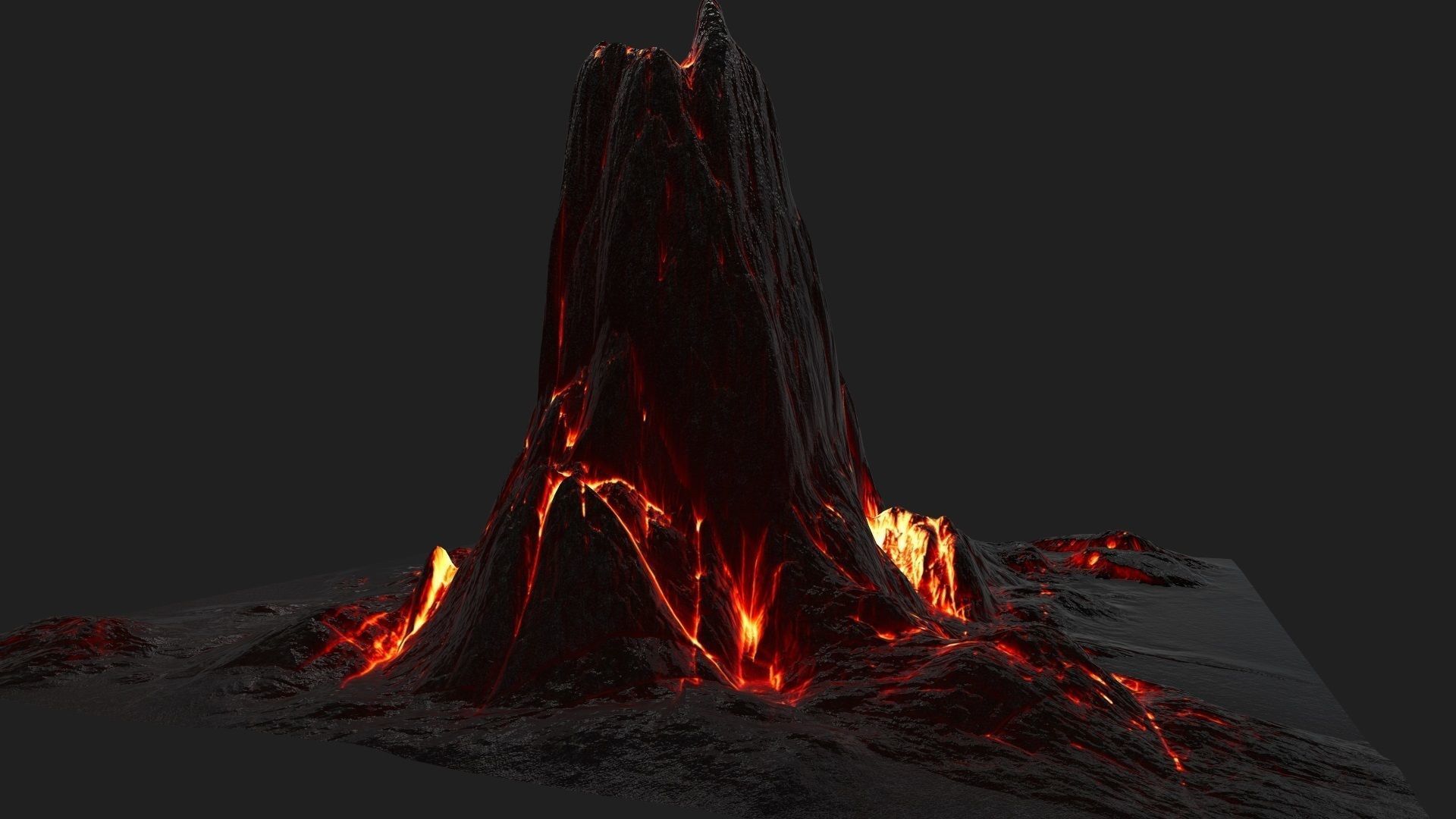 Lava Rock Low-poly 3D model_3