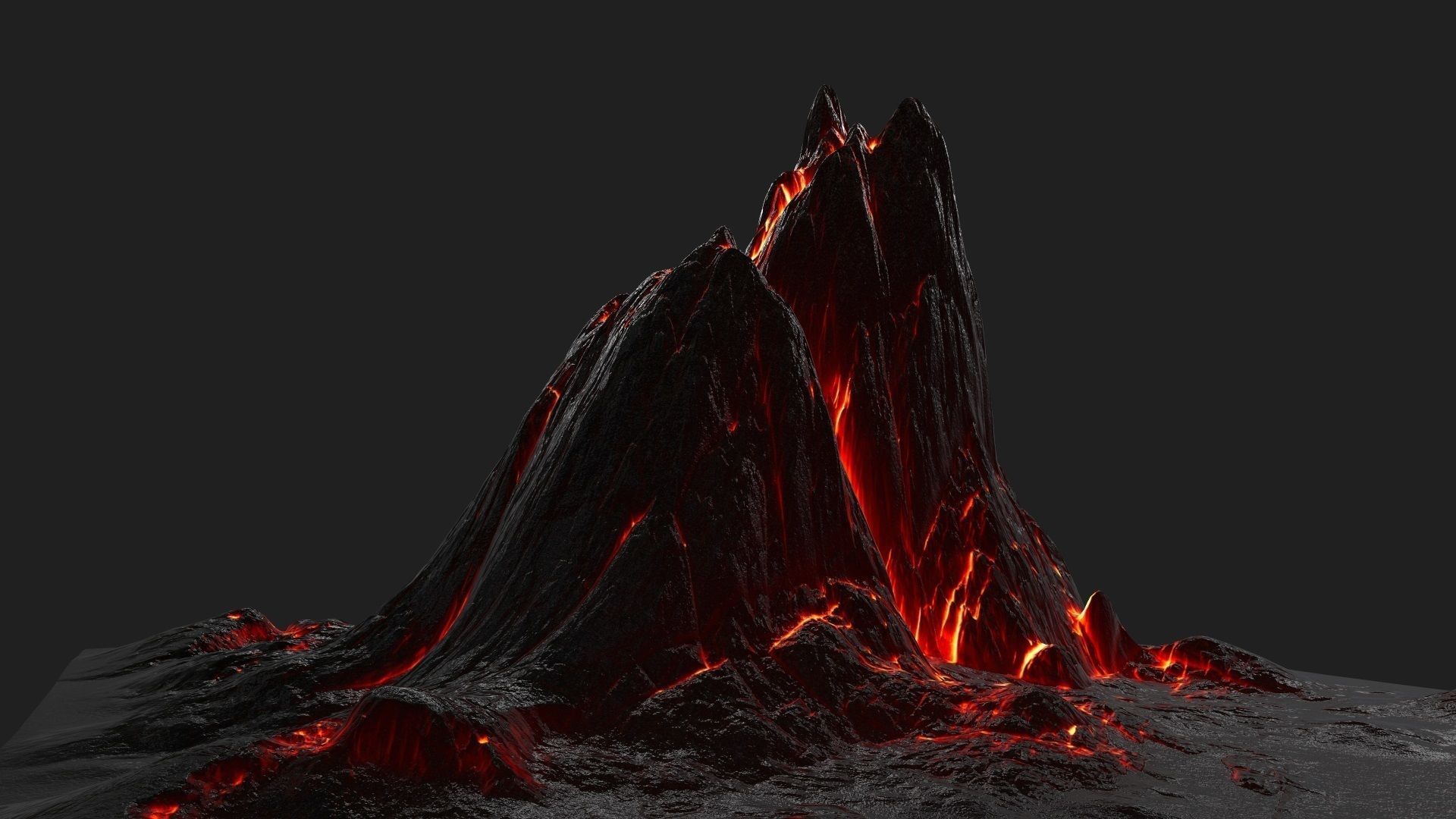 Lava Rock Low-poly 3D model_13