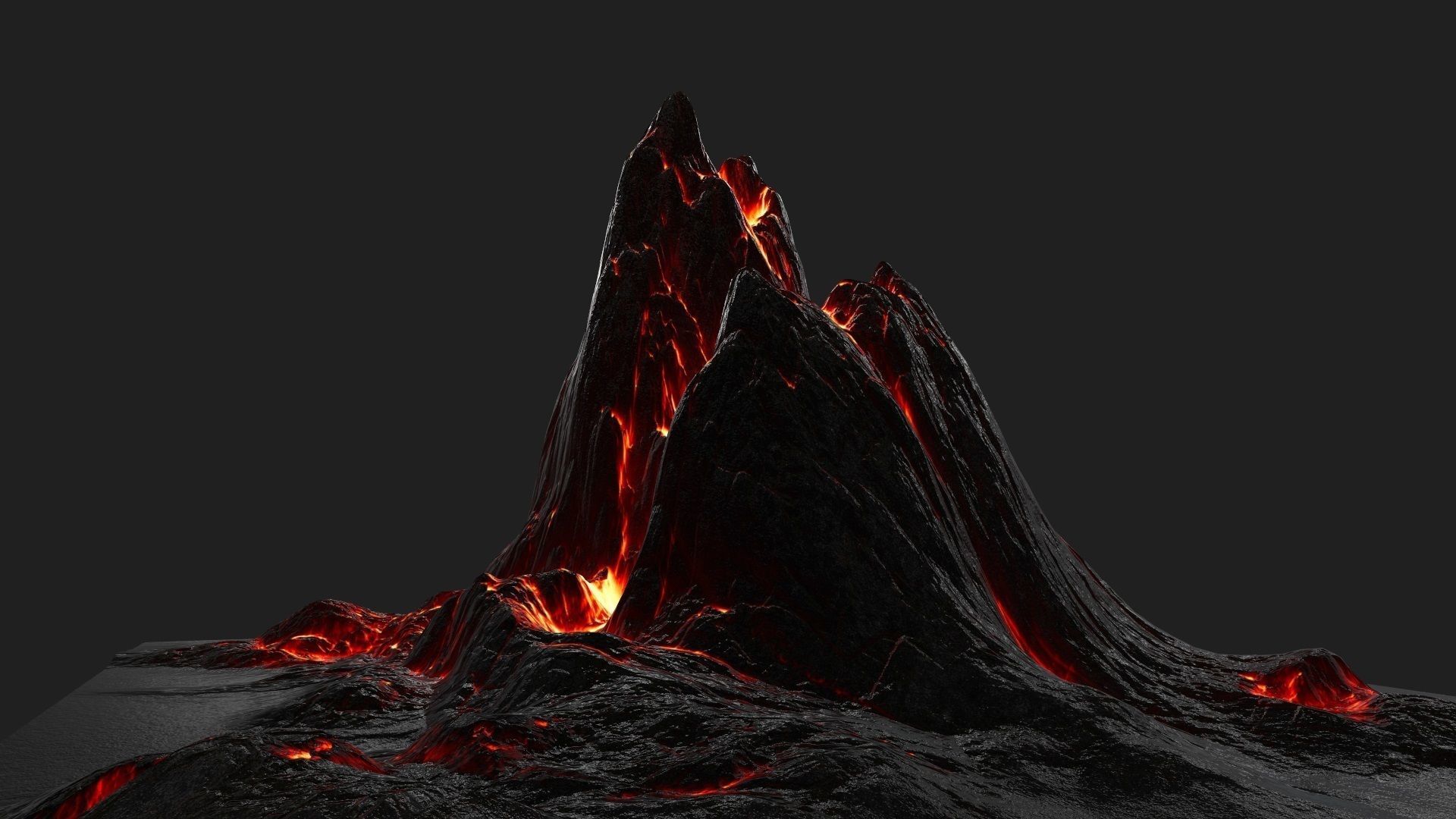 Lava Rock Low-poly 3D model_14