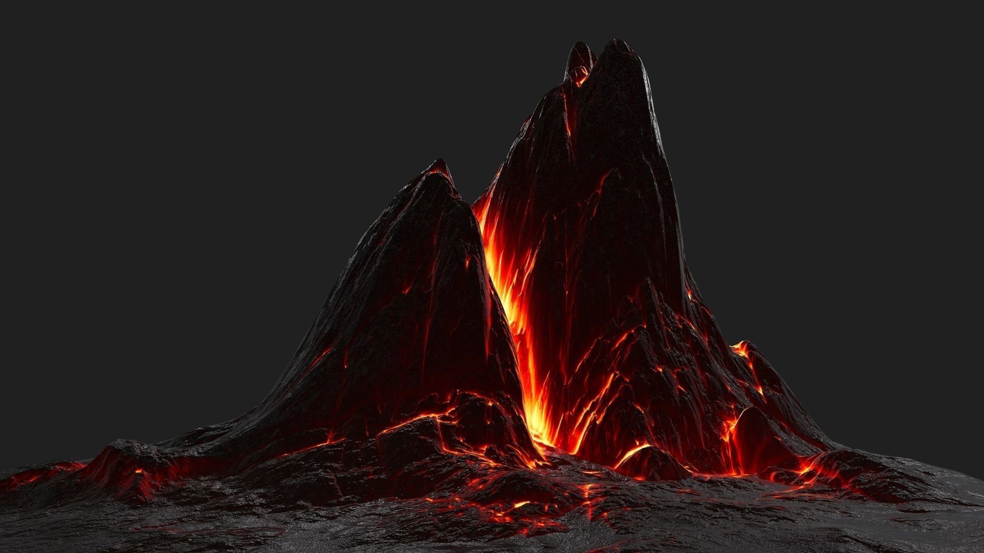 Lava Rock Low-poly 3D model_12