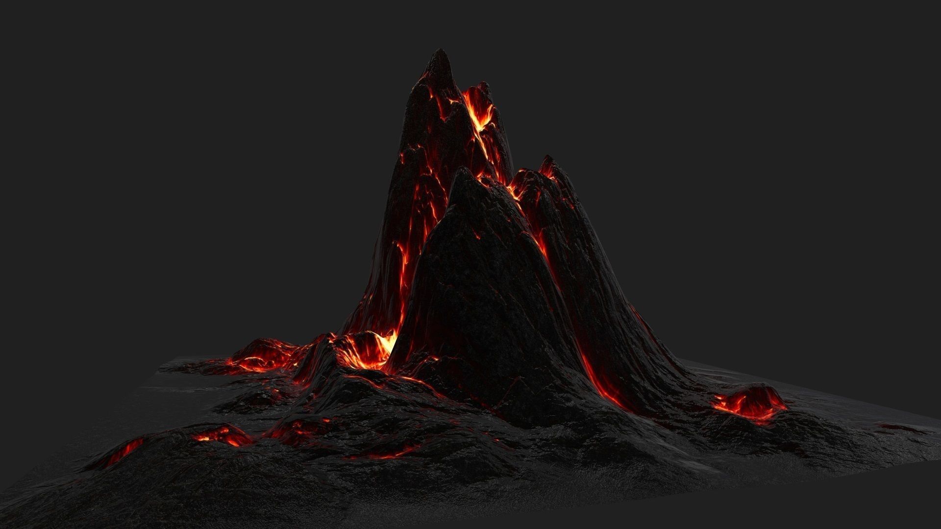 Lava Rock Low-poly 3D model_11