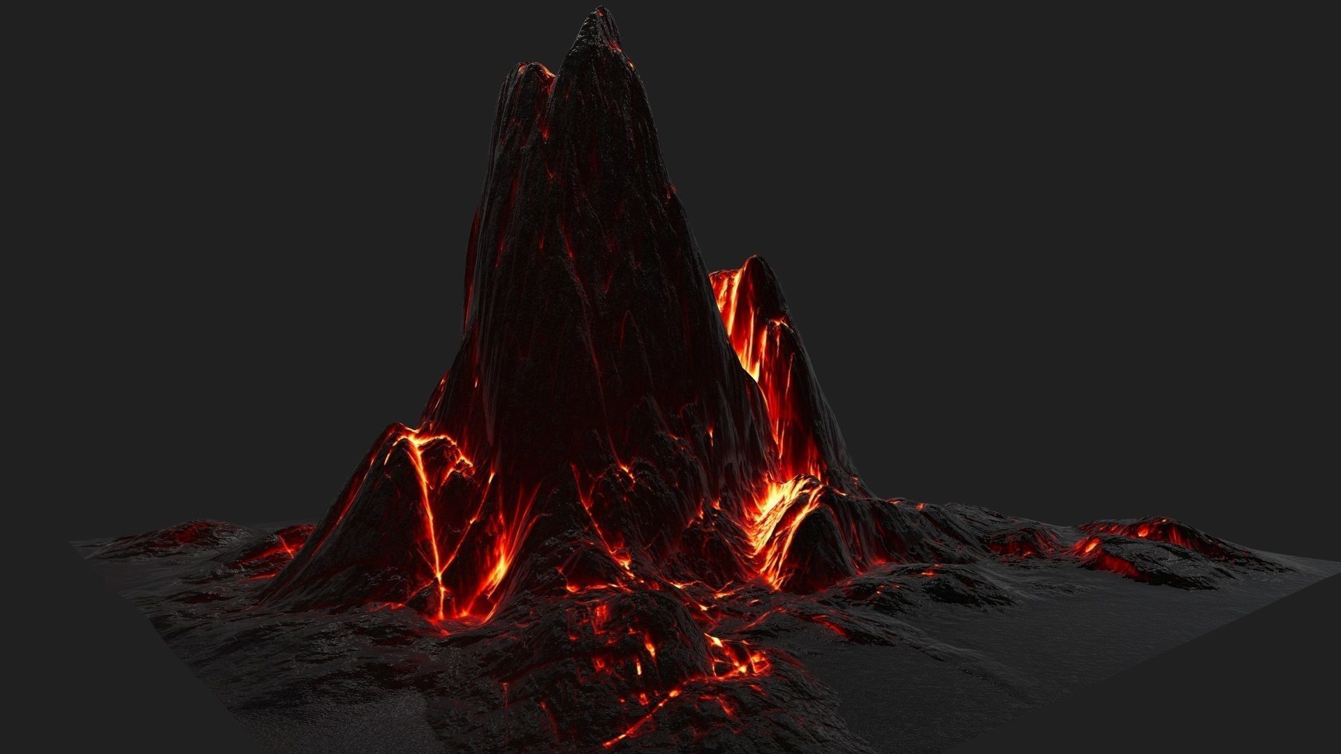 Lava Rock Low-poly 3D model_2