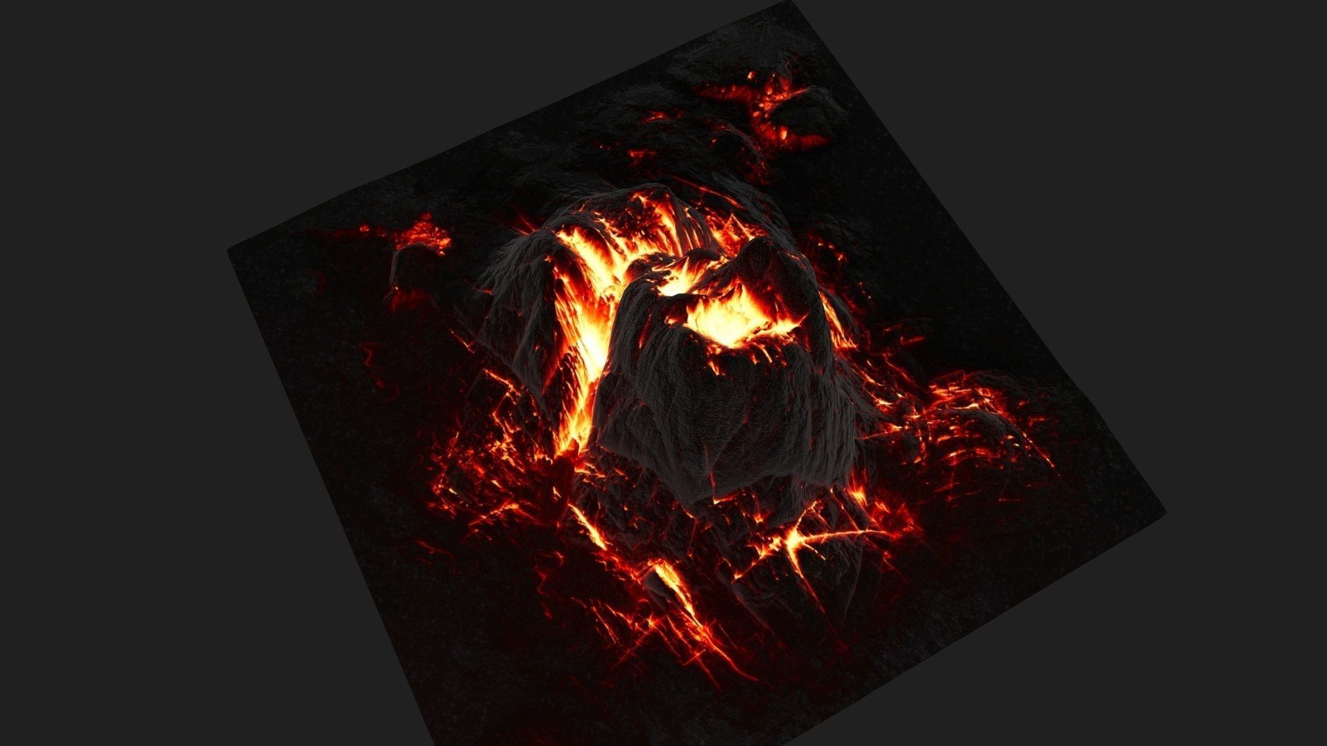 Lava Rock Low-poly 3D model_16