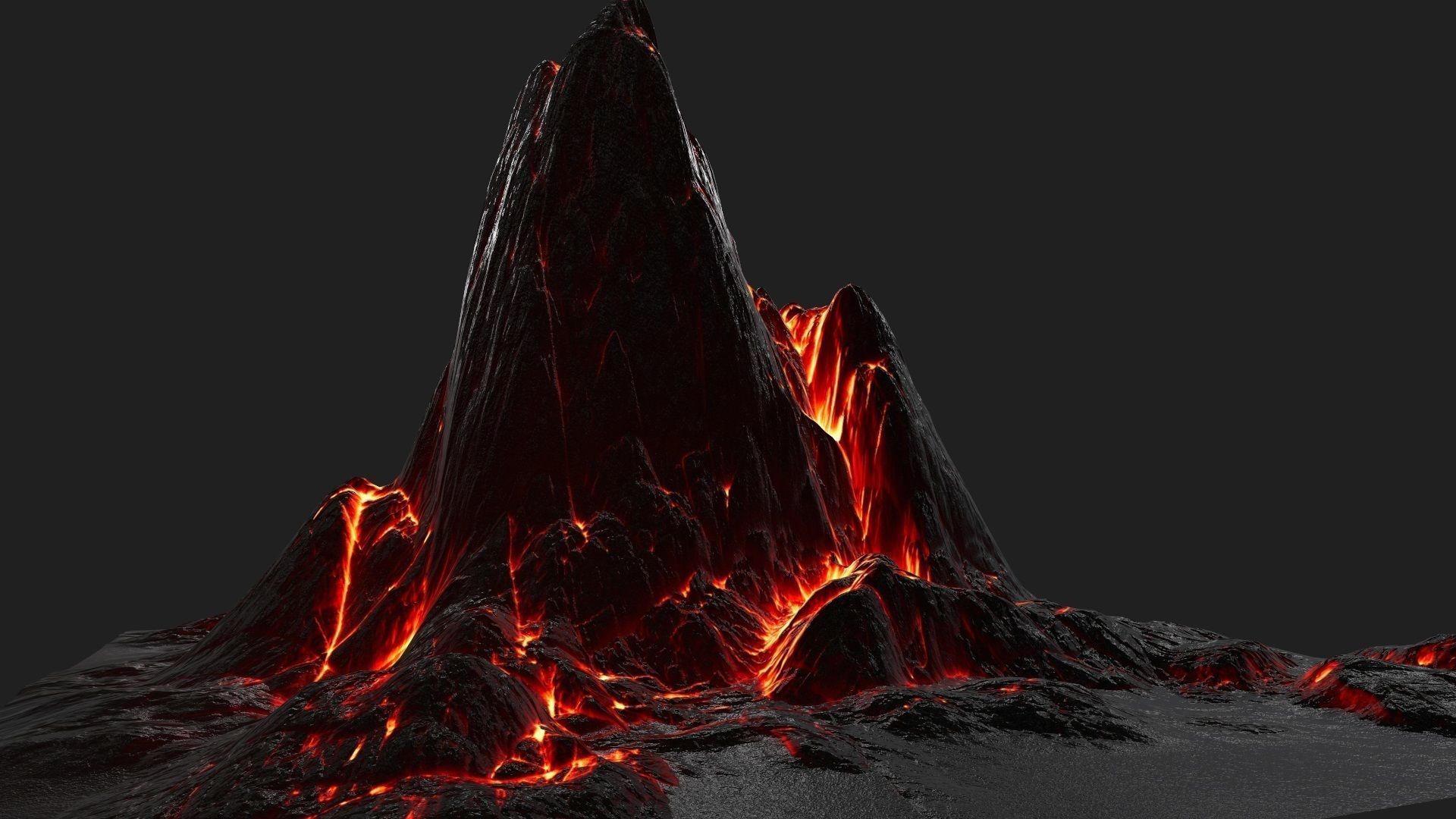 Lava Rock Low-poly 3D model_8
