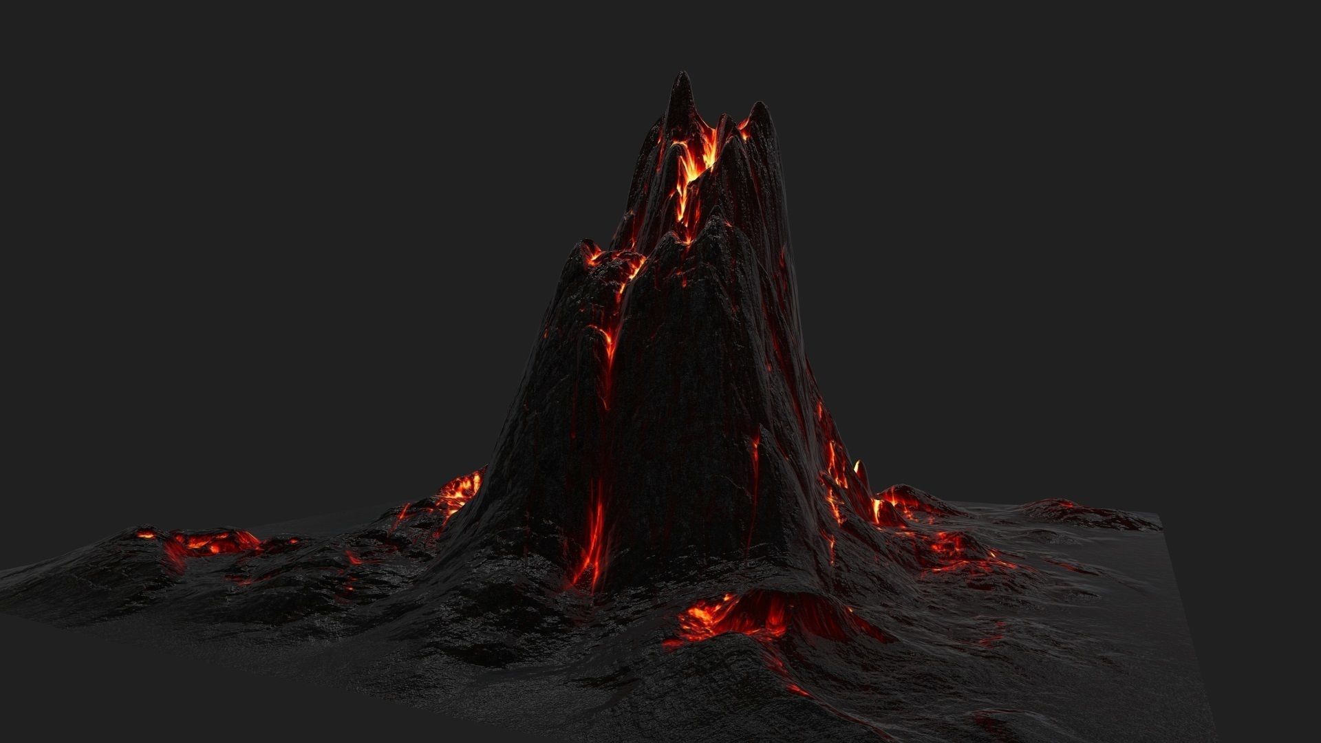 Lava Rock Low-poly 3D model_9