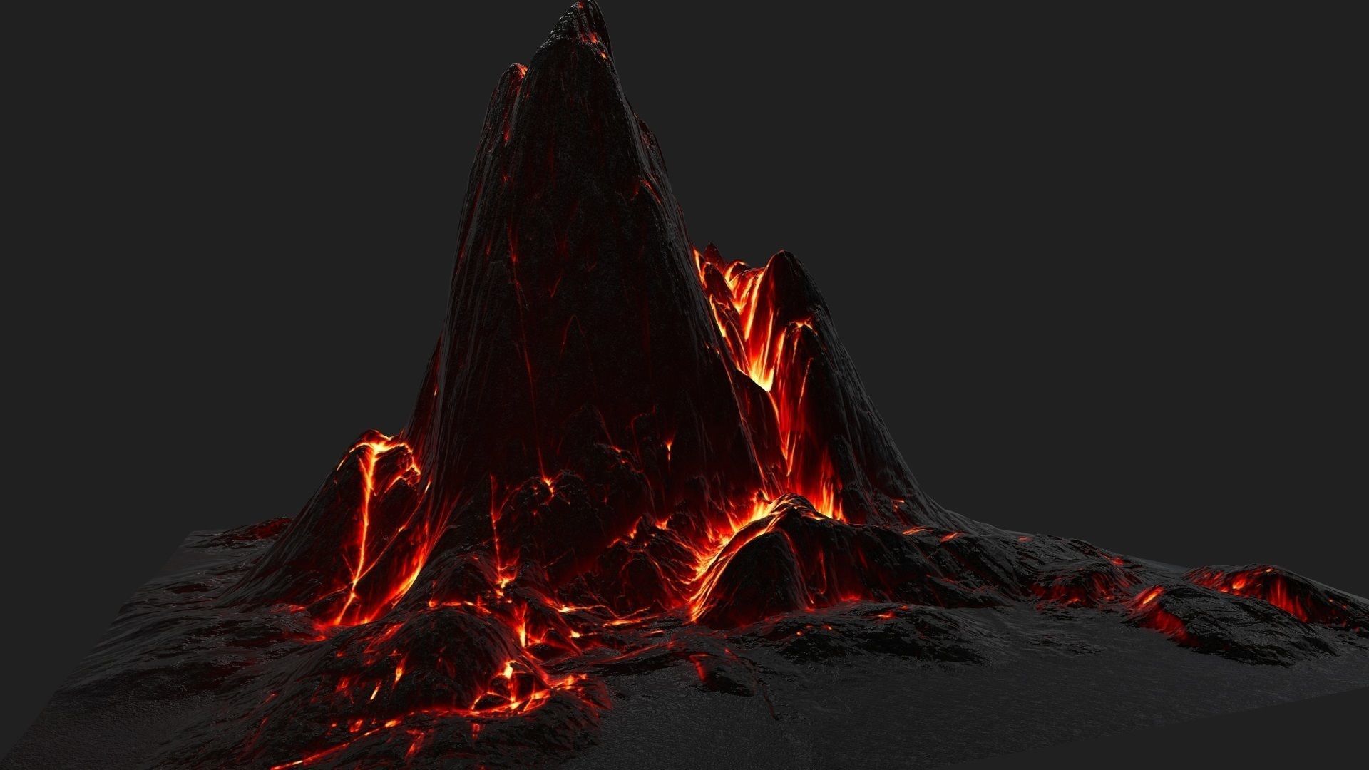 Lava Rock Low-poly 3D model_1