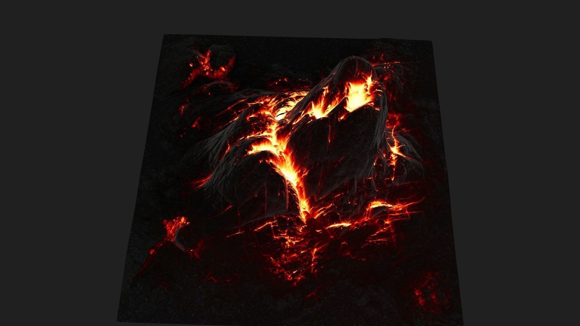 Lava Rock Low-poly 3D model_10