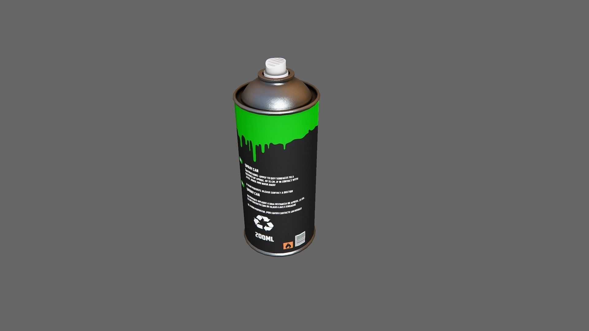 Spray Can - Graffiti Low-poly 3D model_3