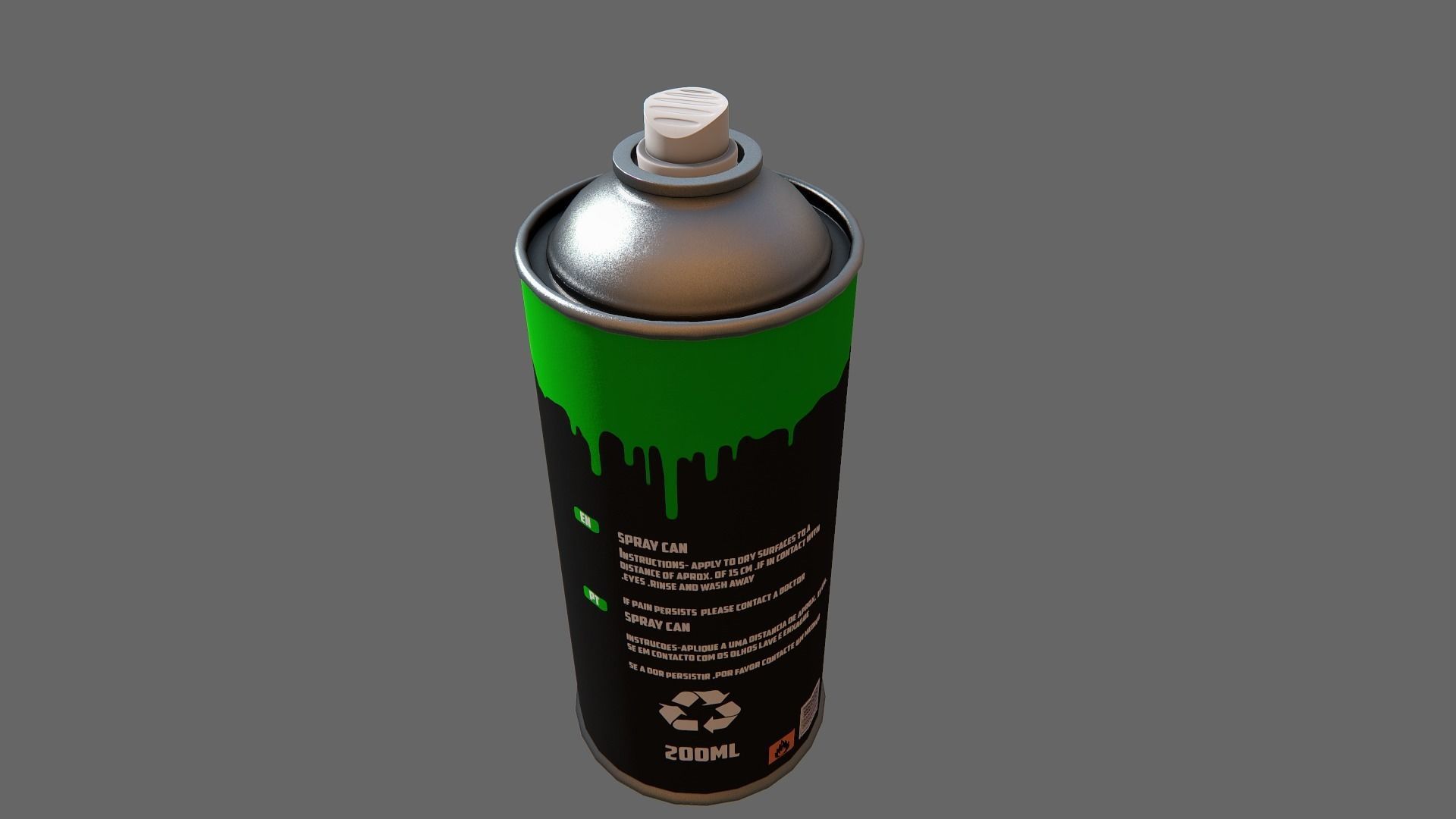 Spray Can - Graffiti Low-poly 3D model_5