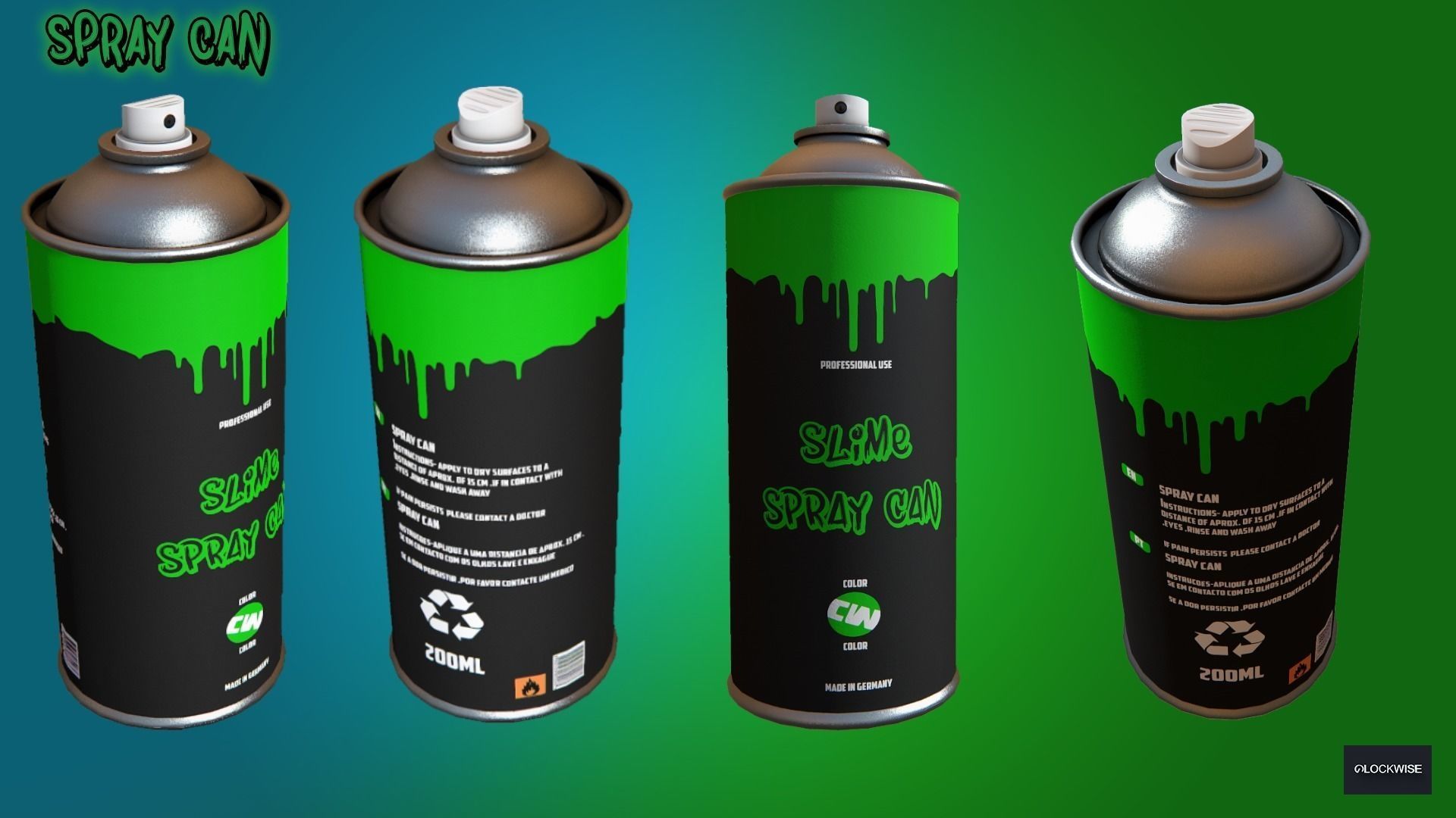 Spray Can - Graffiti Low-poly 3D model_1