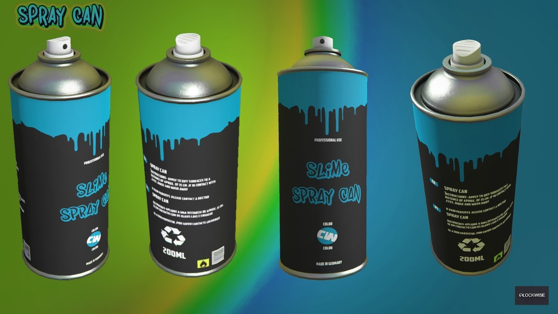 Spray Can - Graffiti Low-poly 3D model_0