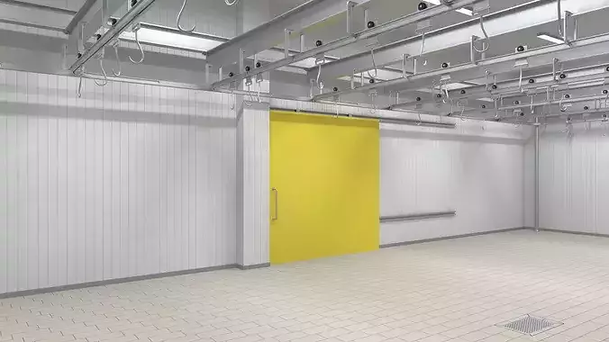 Tile Floor Butchery Refrigeration Facility 3D model