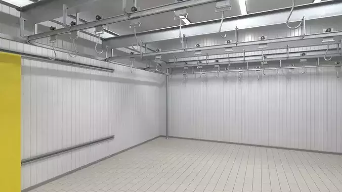 Tile Floor Butchery Refrigeration Facility 3D model 5