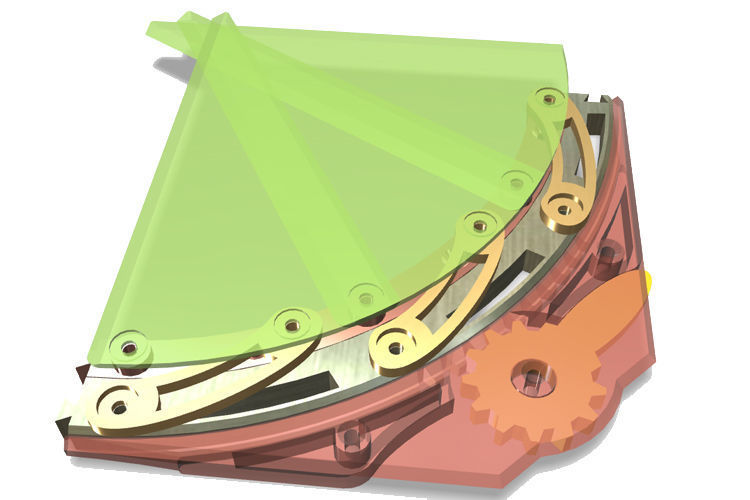 Operational mechanical iris 3D print model_3