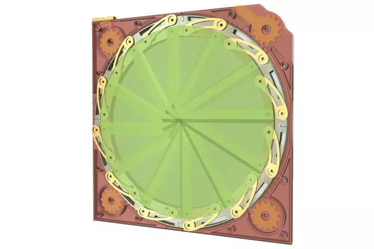 Operational mechanical iris 3D print model_0