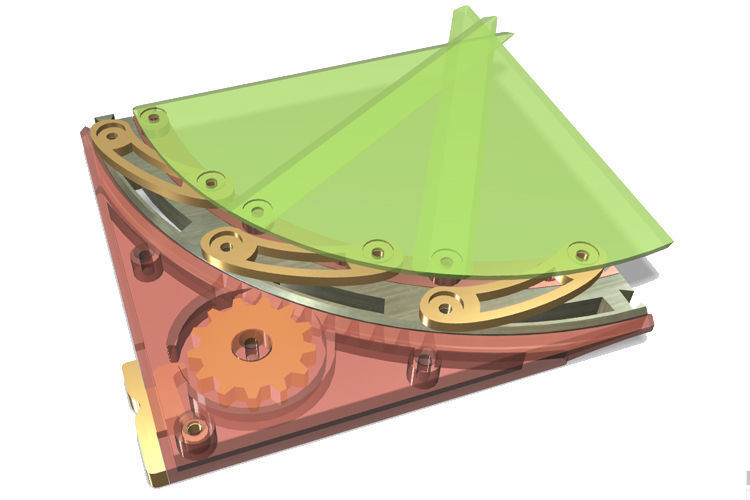 Operational mechanical iris 3D print model_1