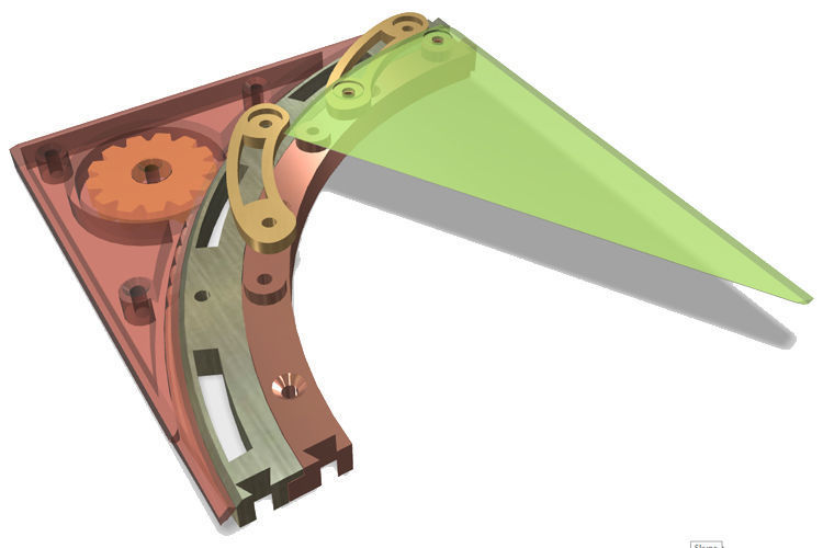 Operational mechanical iris 3D print model_2