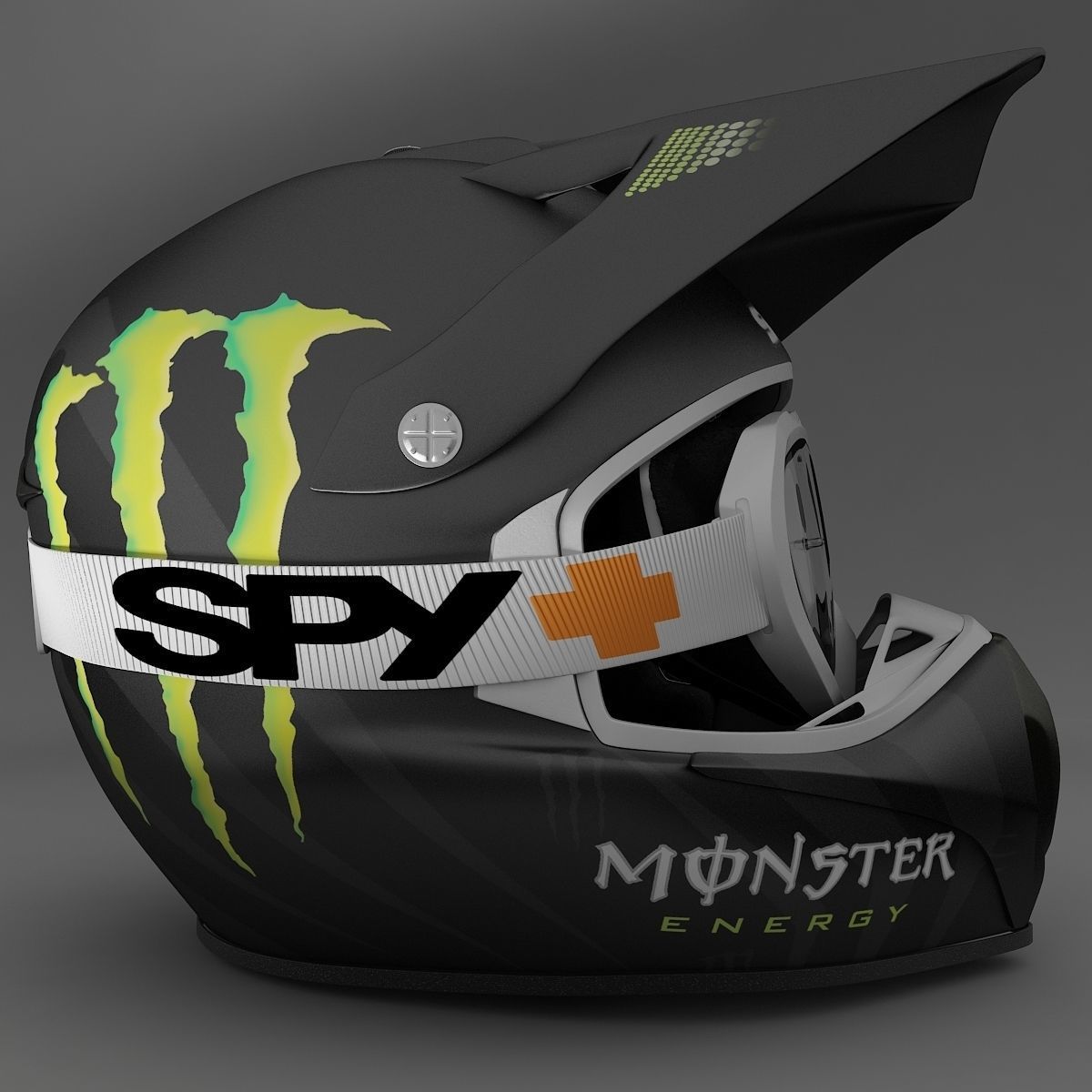 Motocross Helmet 3D model_4
