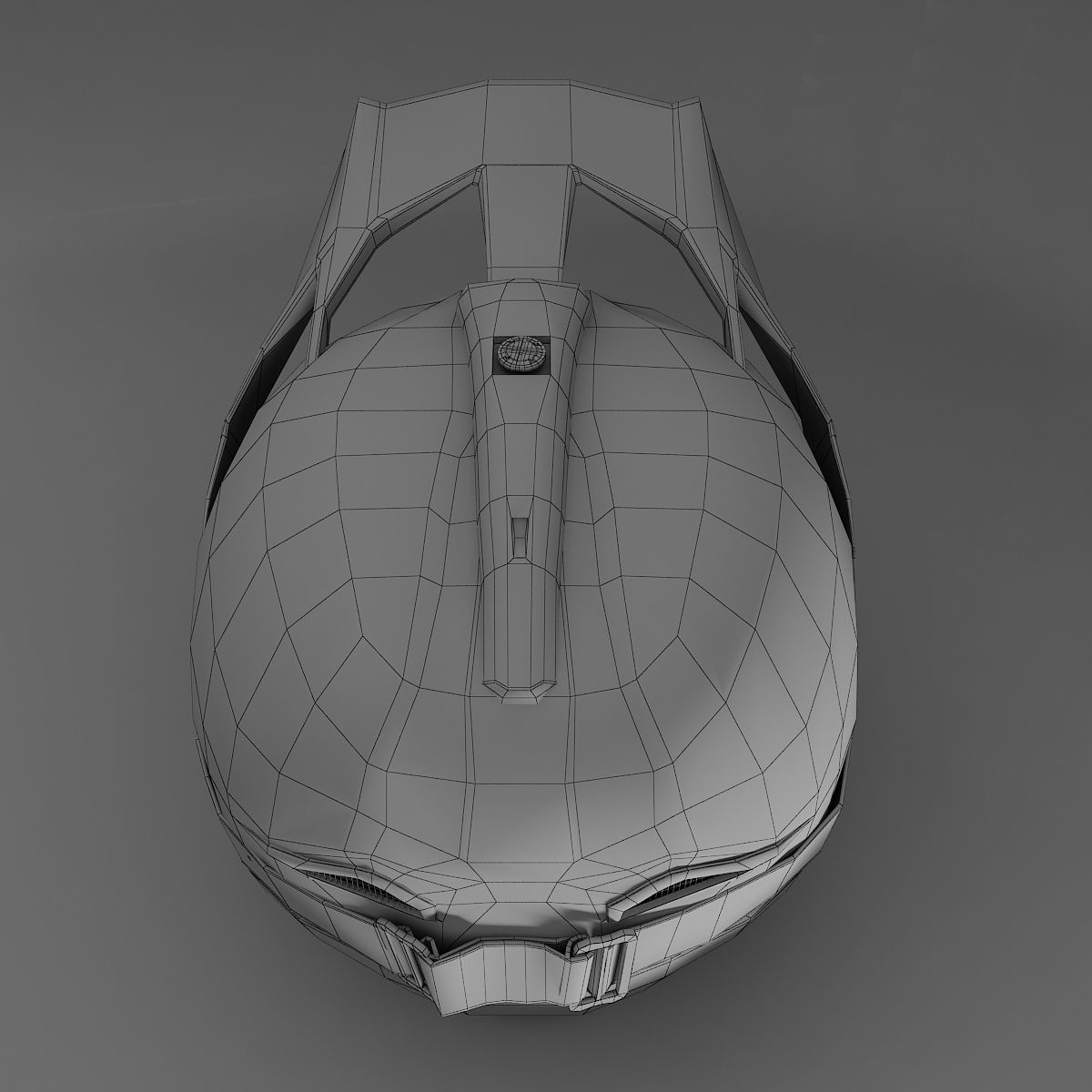 Motocross Helmet 3D model_9