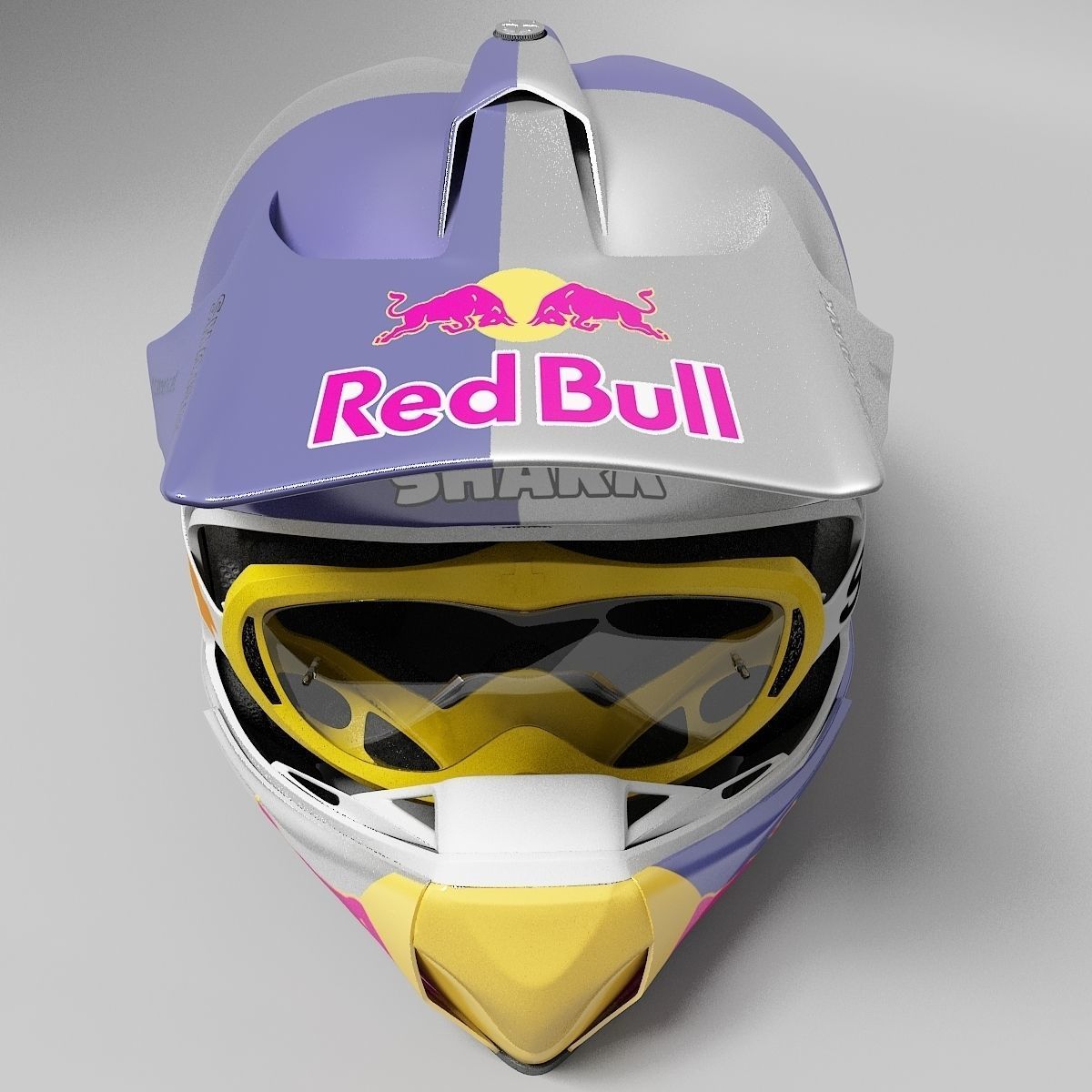 Motocross Helmet 3D model_3