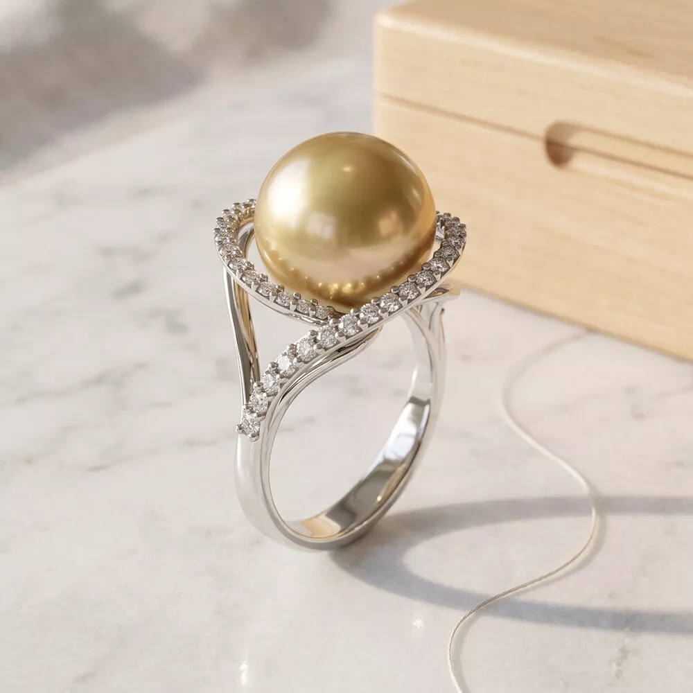 Pearl ring 3D print model