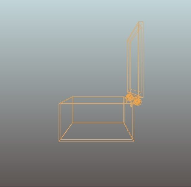 Printable box with hinges - one part only 3D print model_7