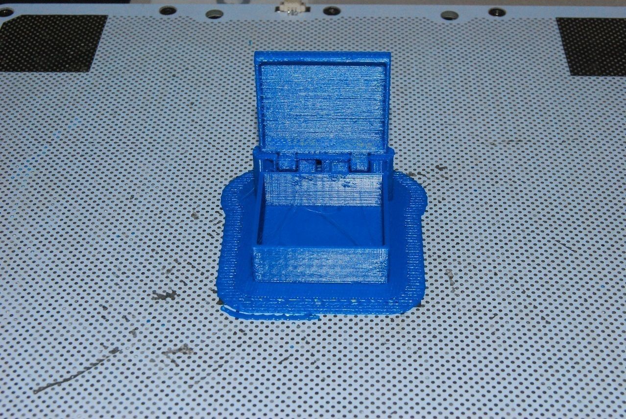 Printable box with hinges - one part only 3D print model_12