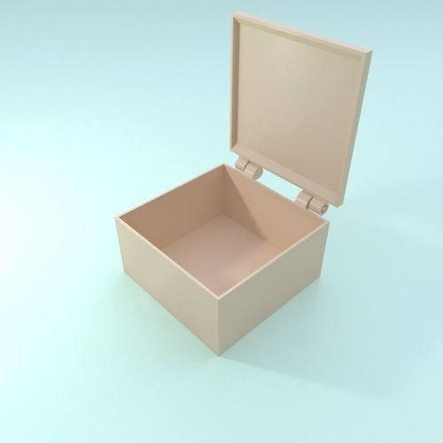 Printable box with hinges - one part only 3D print model