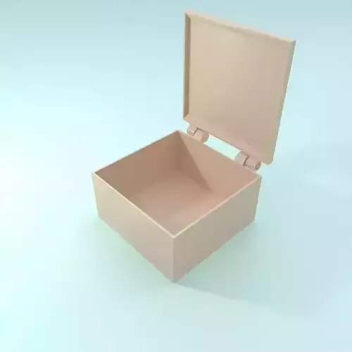 Printable box with hinges - one part only 3D print model