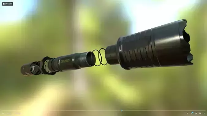 Armytek Predator Pro Low-poly 3D model