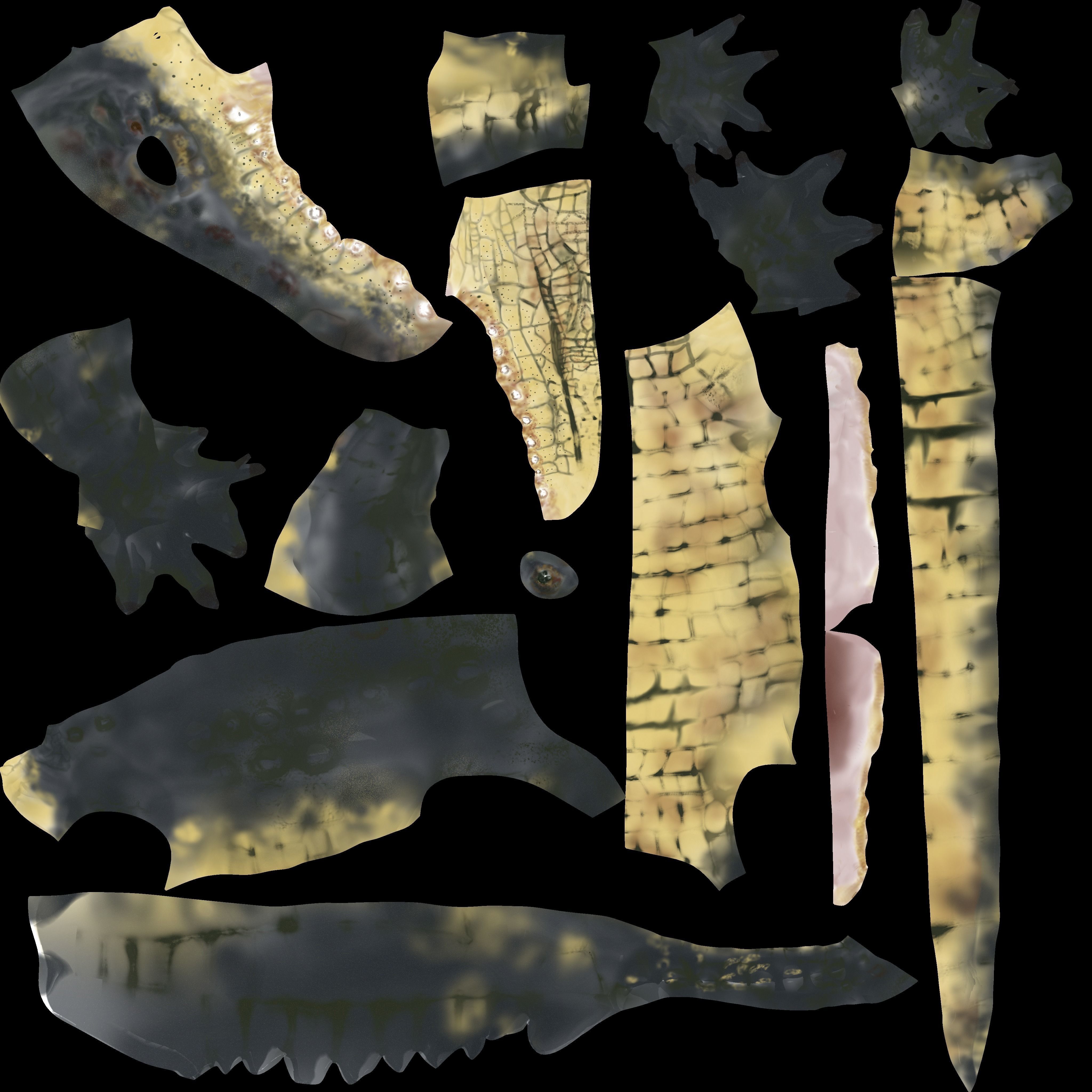 Low Poly Crocodile Low-poly 3D model_17