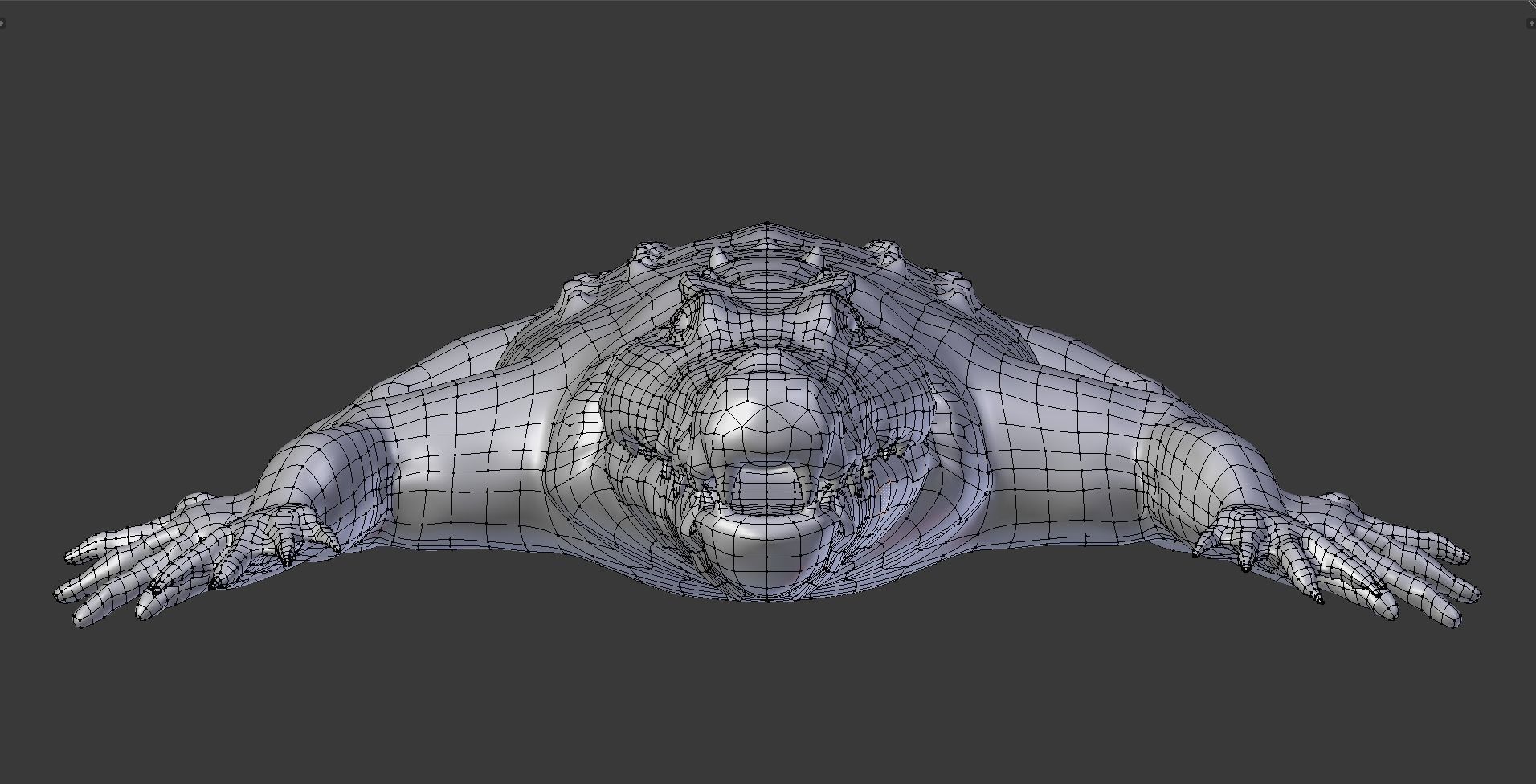 Low Poly Crocodile Low-poly 3D model_11