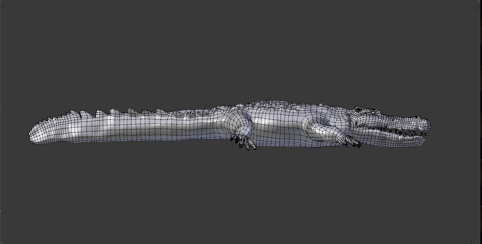 Low Poly Crocodile Low-poly 3D model_8