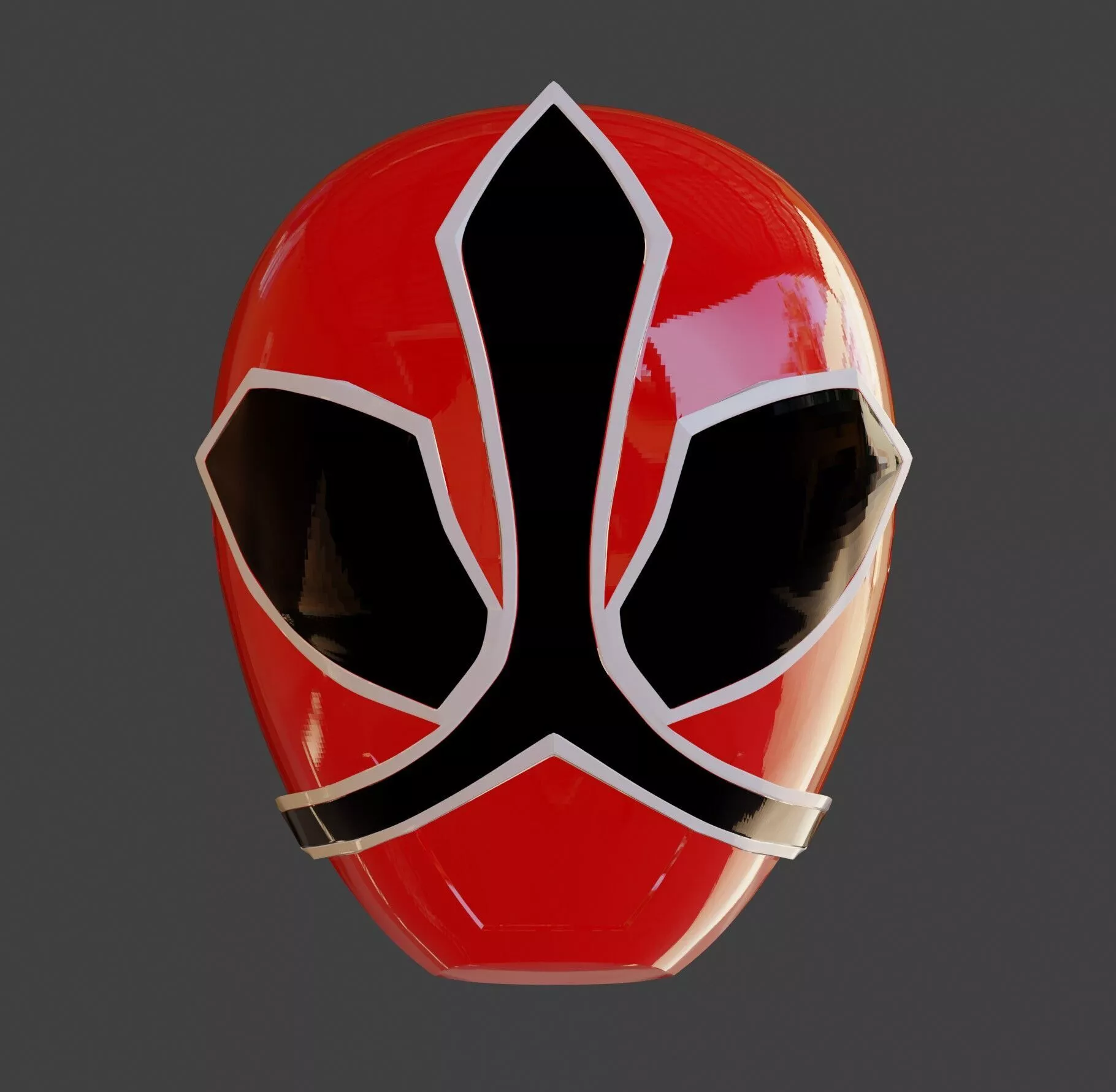 Samurai Sentai Shinkenger Red Helmet 3D print model