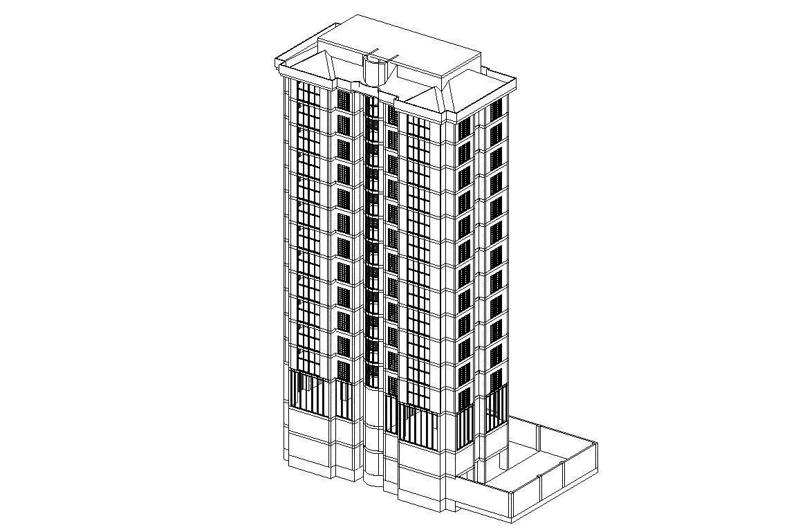 Apartment Project Revit Model 3D model_3
