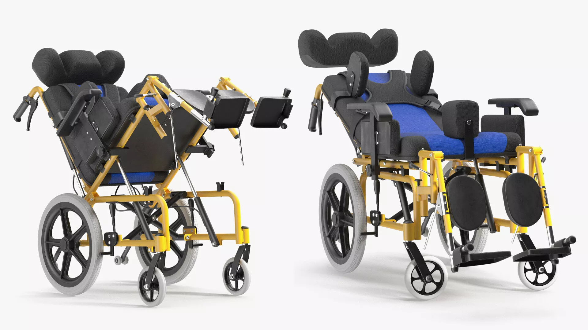 Cerebral Palsy Wheelchair for Children Rigged for Maya 3D model
