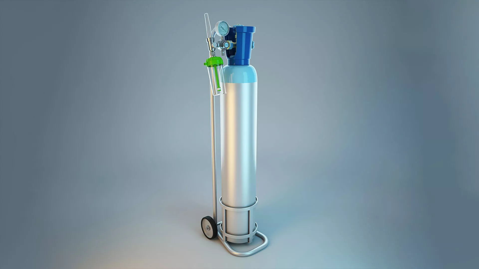 Medical Oxygen Cylinder 3D model