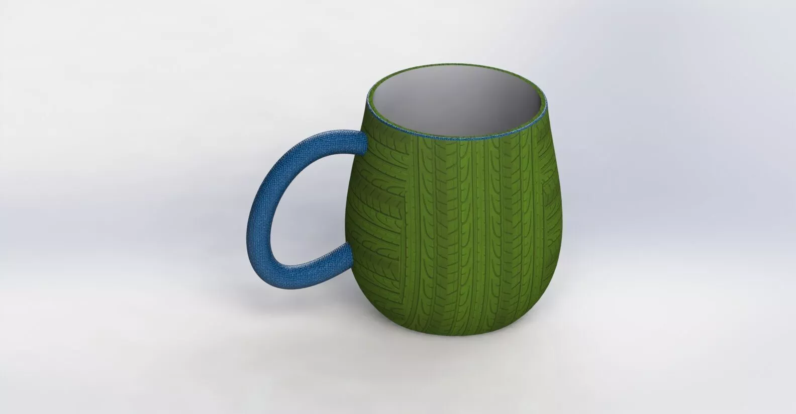 High-Quality Car Tire Pattern Mug 3D Cup Model Low-poly 3D model