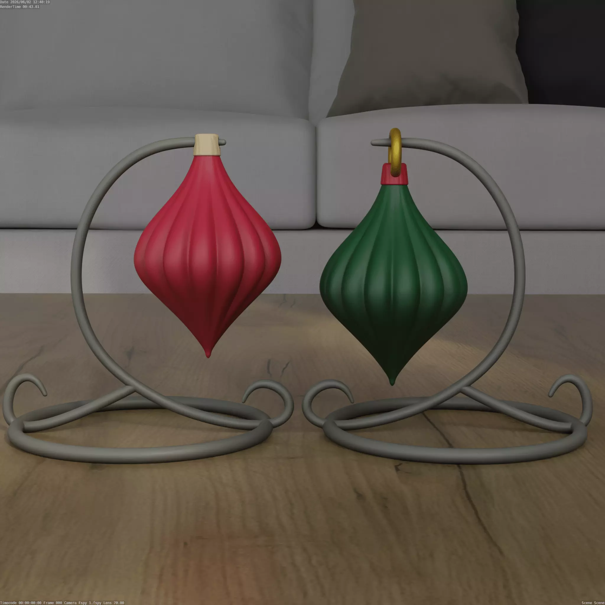 Spiral Christmas Ornament STL for 3D Printing Desk Decor 3D print model