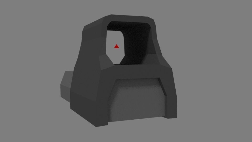 Low Poly Guns With Free Low Poly Character Low-poly 3D model_3