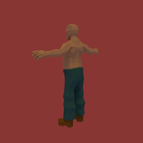 Low Poly Character man Low-poly 3D model