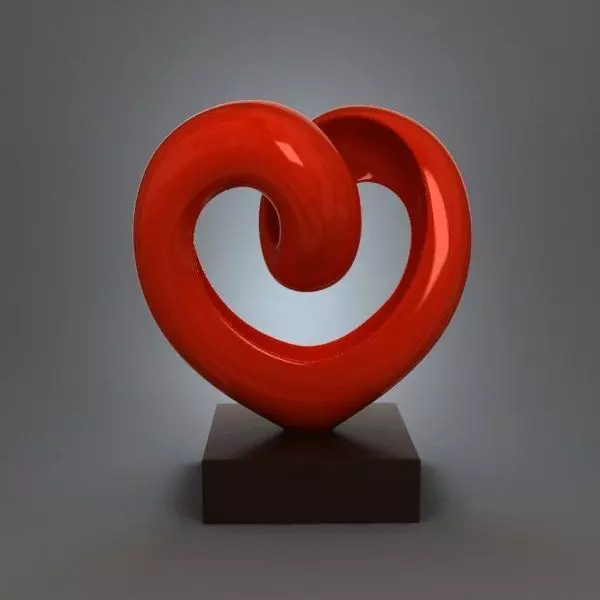 Heart Figurine  3D print model_0