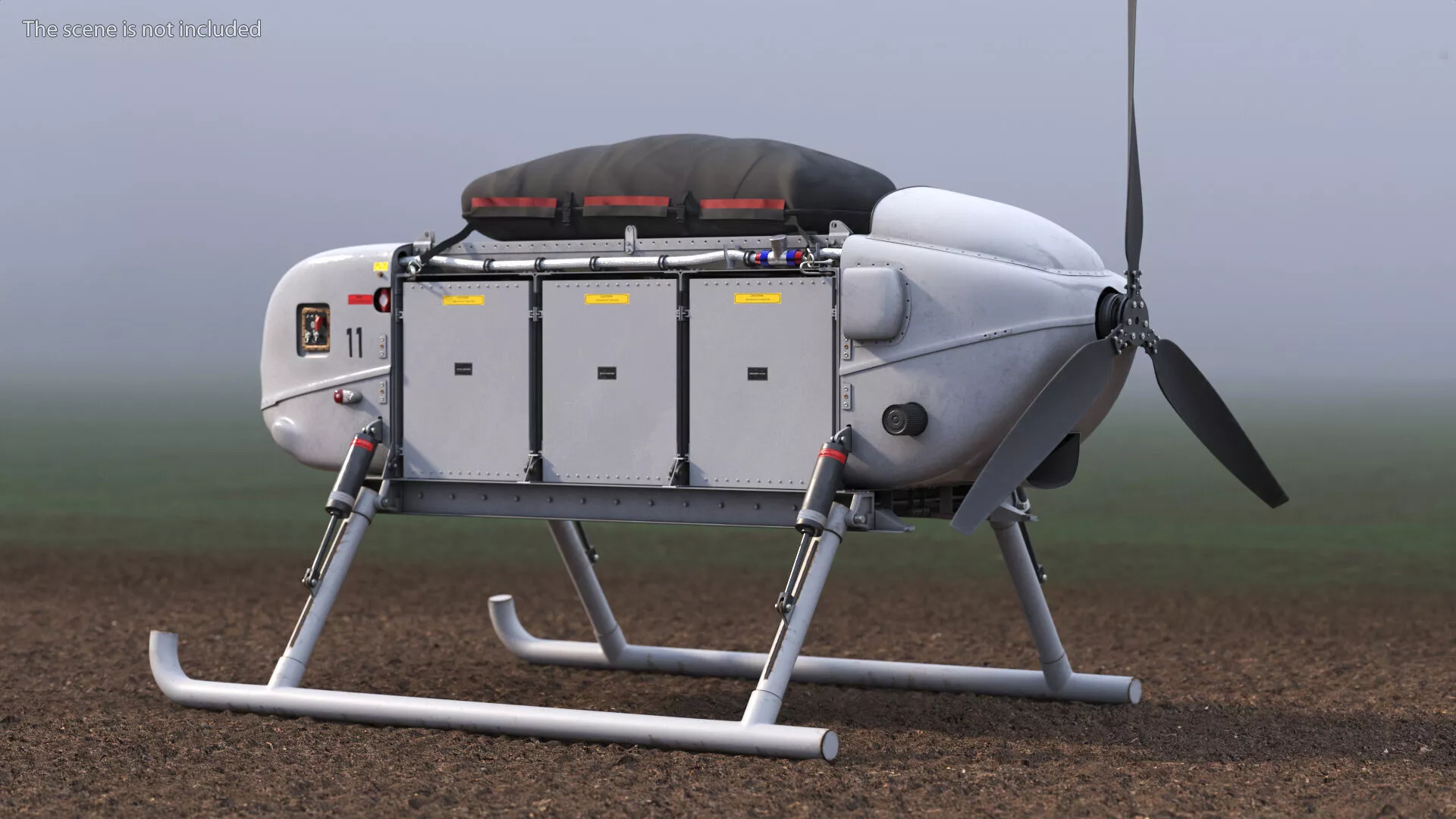 Snowgoose UAV MMIST CQ-10 Rigged for Cinema 4D 3D model