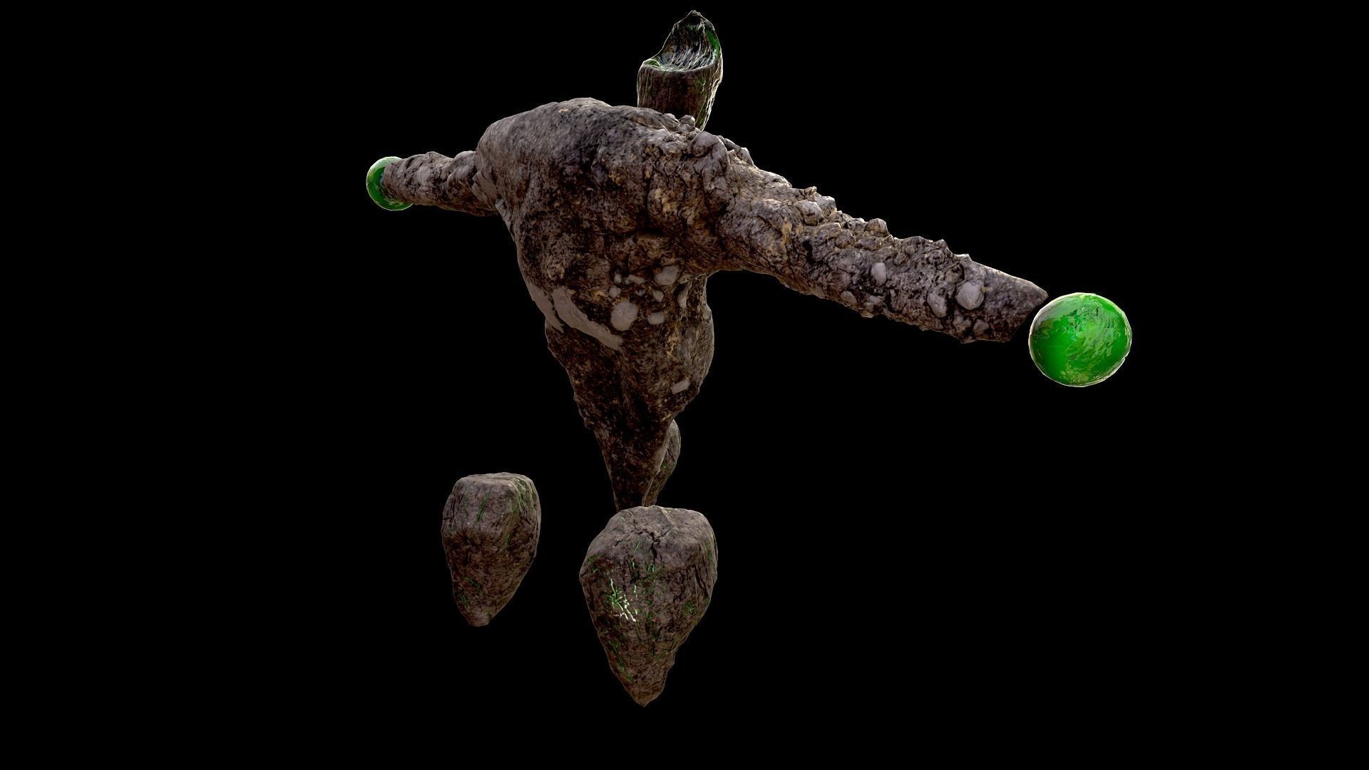 Rock Beast Low-poly 3D model_1