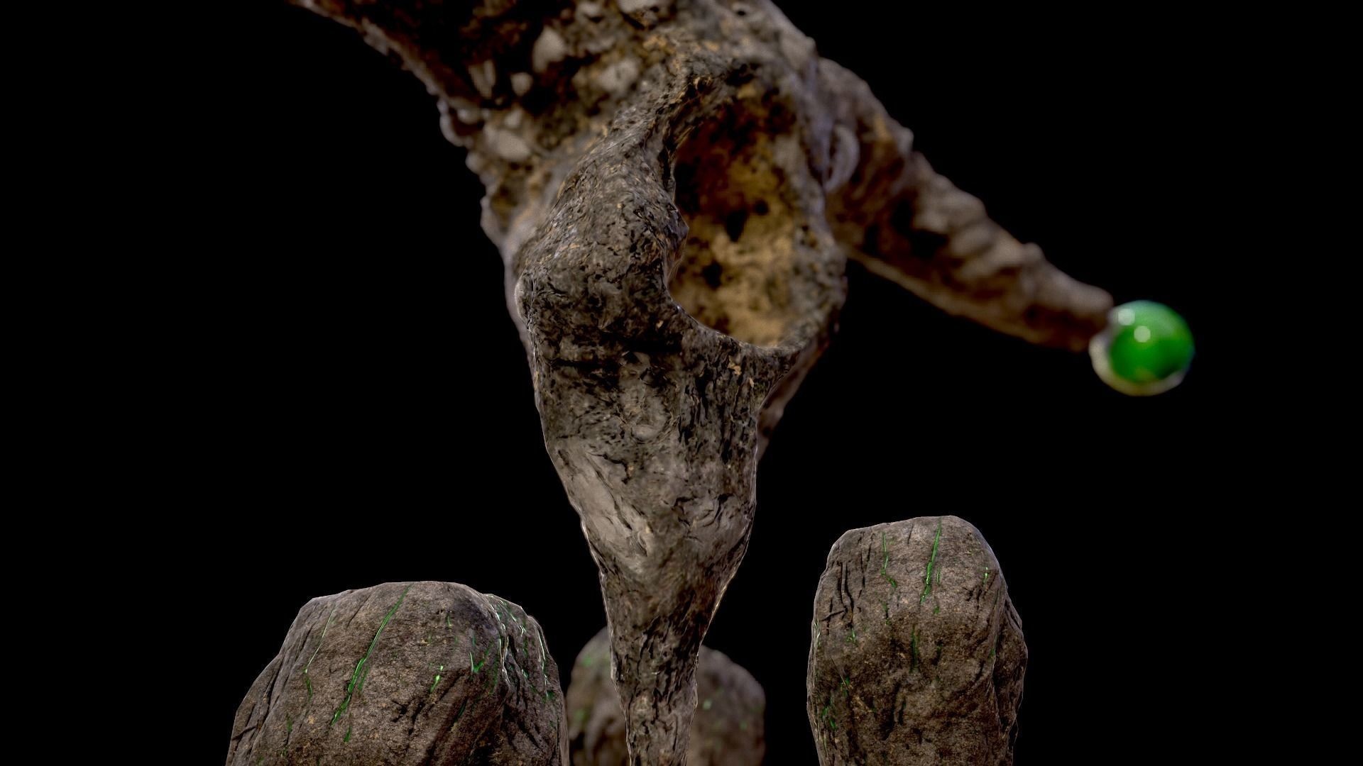 Rock Beast Low-poly 3D model_3