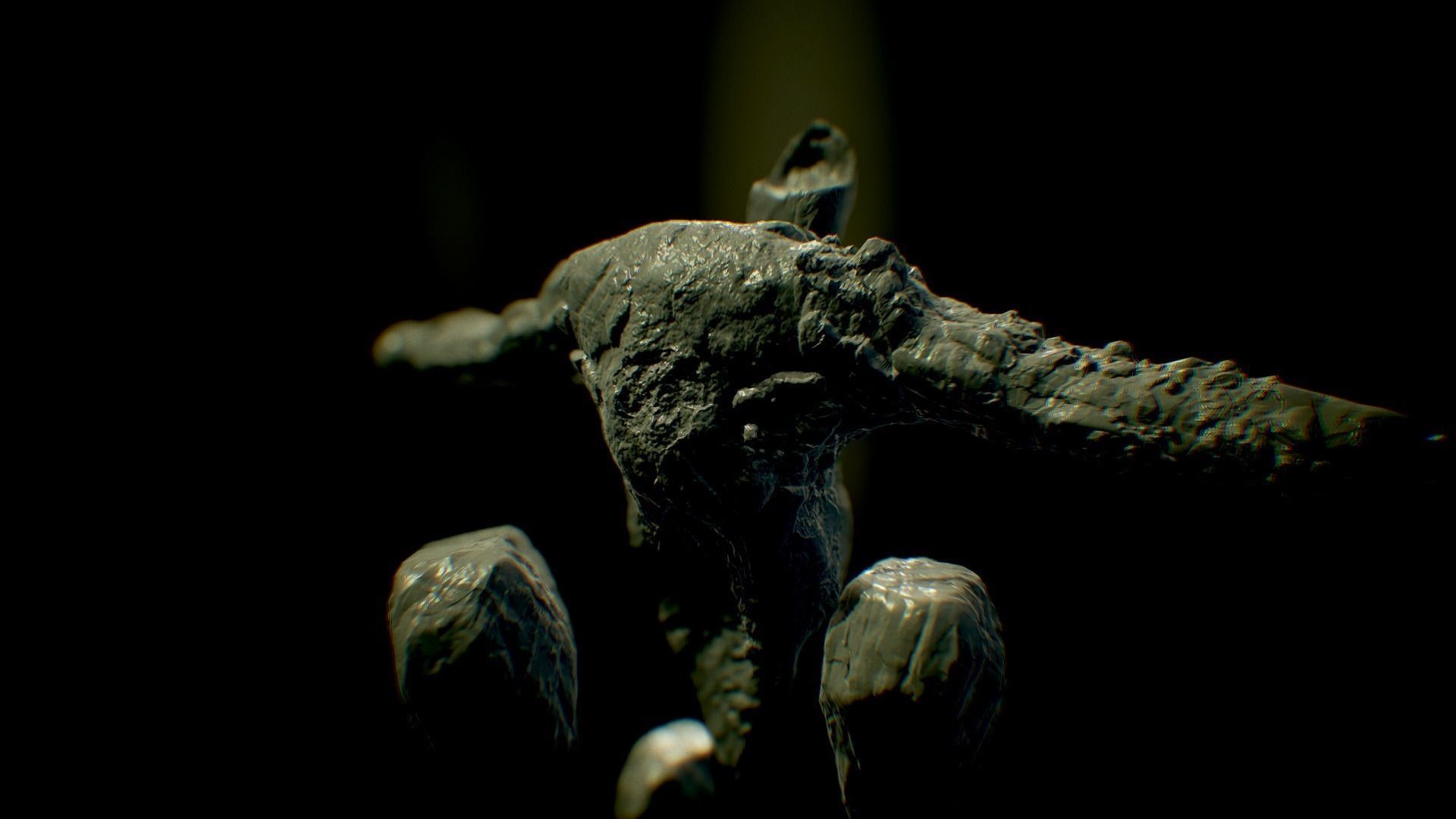 Rock Beast Low-poly 3D model_9