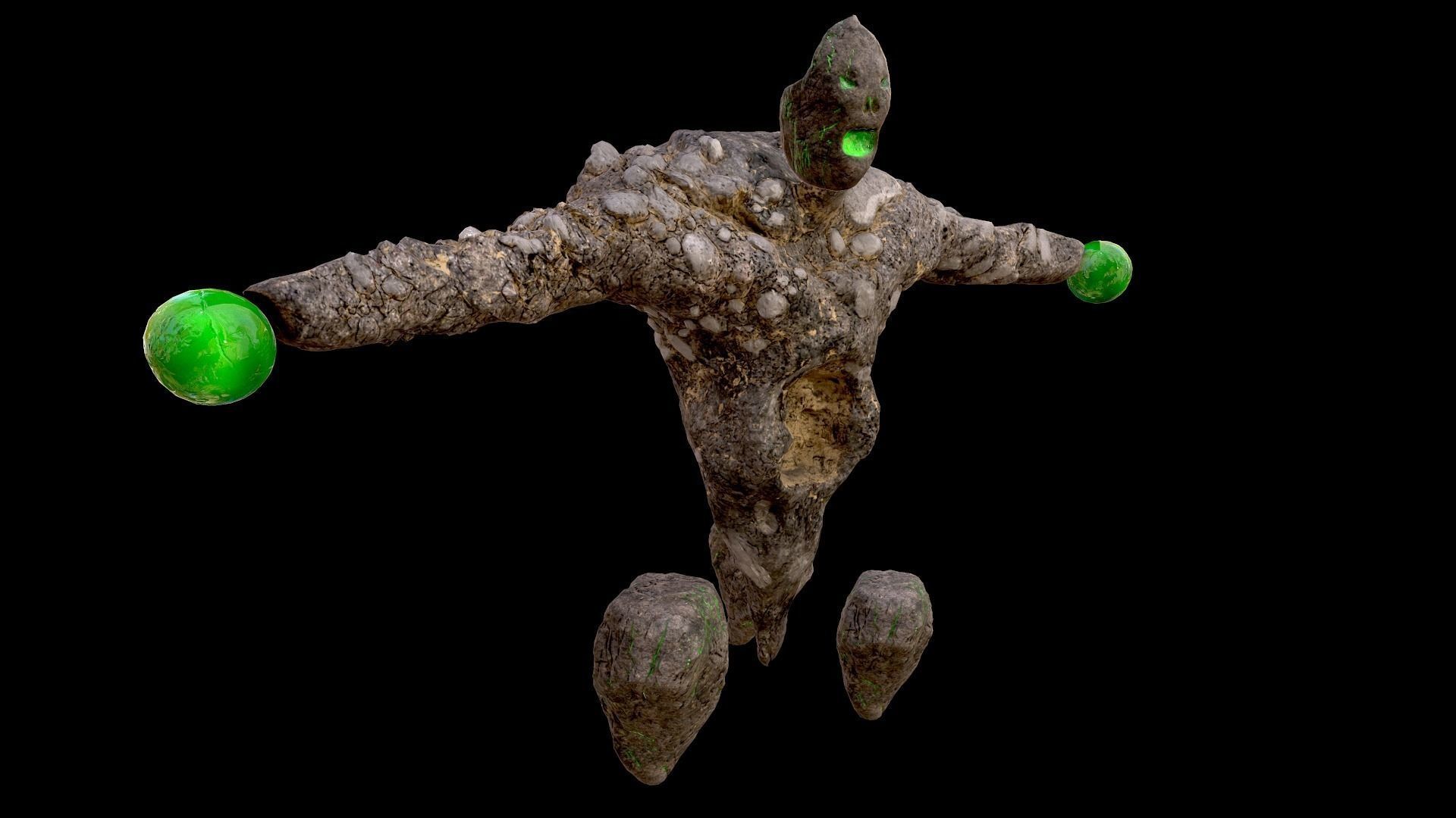 Rock Beast Low-poly 3D model_0